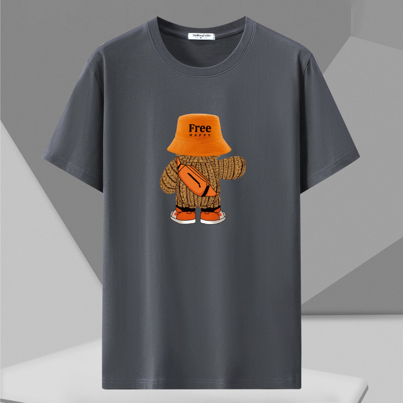 Spring Men's Short Sleeve T-shirt Crewneck Loose Half Sleeve Top T-shirt Summer gallery