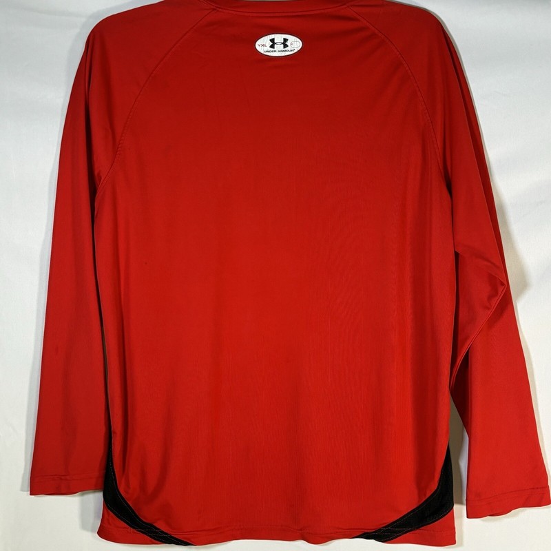 Under Armour HeatGear Long Sleeve Compression Shirt Red Size YXL gallery