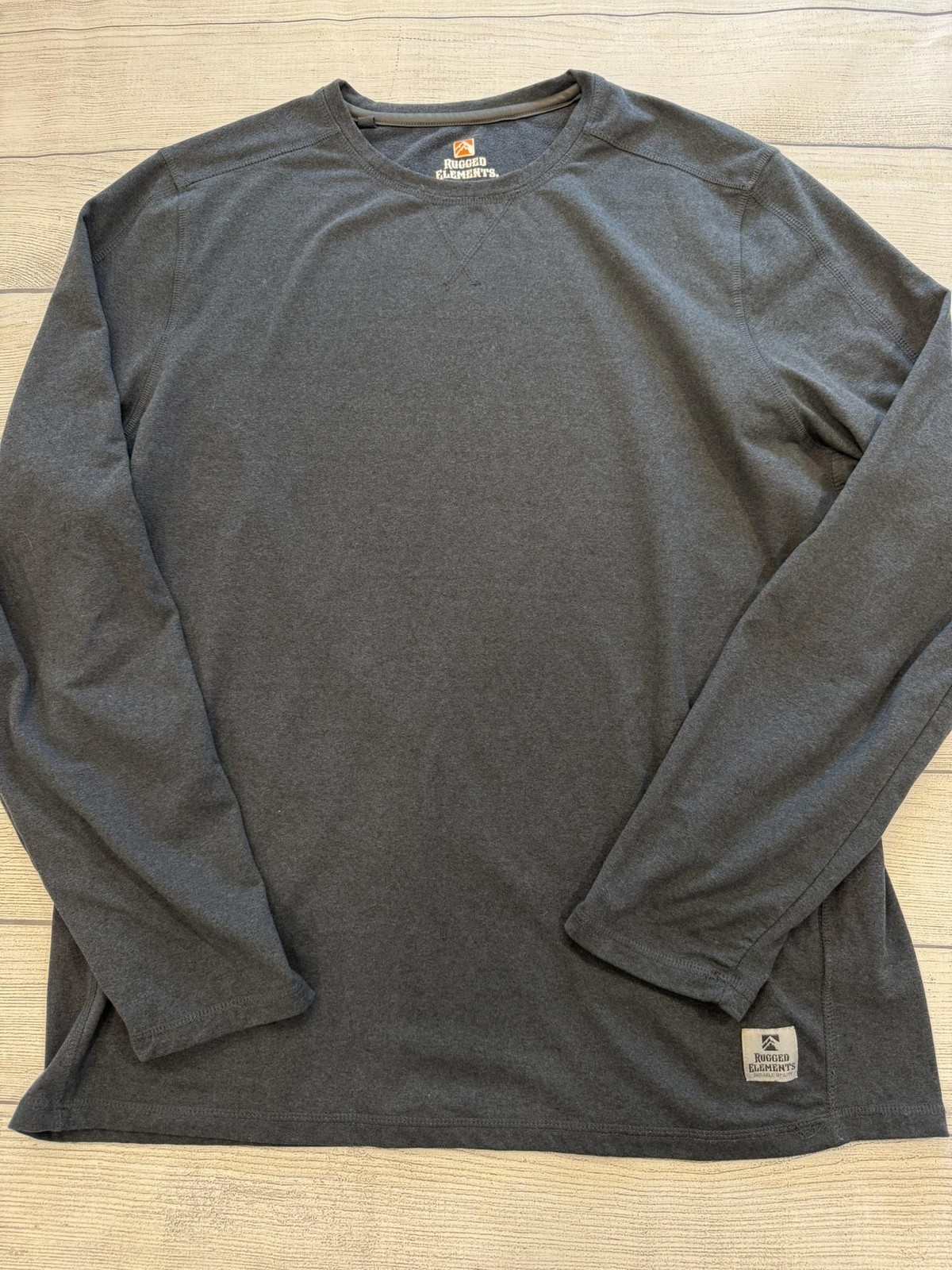 Rugged Elements Shirt Mens XL Gray Long Sleeve Crewneck Fleece Lined Utility gallery