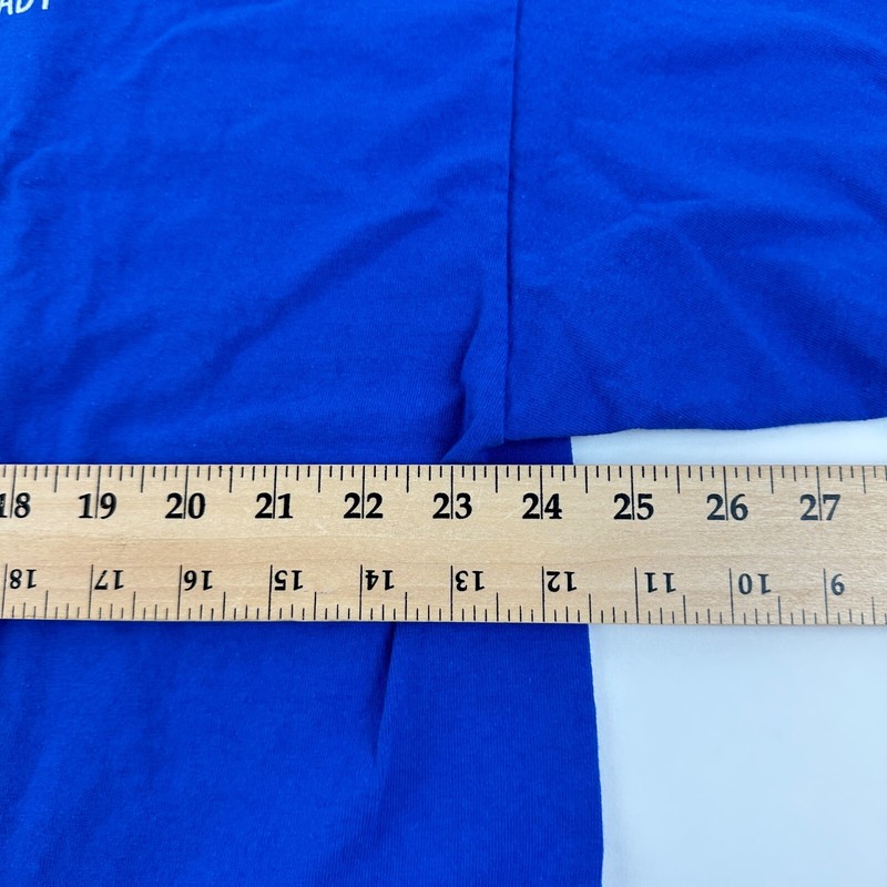 Gildan Ultra Cotton Tshirt Men Blue 2XL College Ready Believe gallery