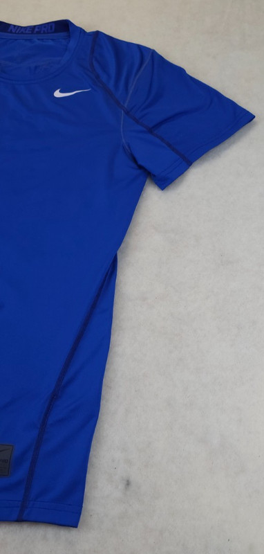Nike Pro Dri Fit Fitted Shirt Men's Size Small Crewneck Royal Blue 703104-480 gallery