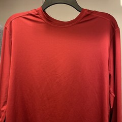 Club 38 Performance Cremieux Mens Medium Long Sleeve Red Activewear