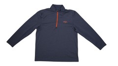 Callaway Pullover Shirt Mens Large Blue Quarter Zip Golf Mock Neck Long Sleeve