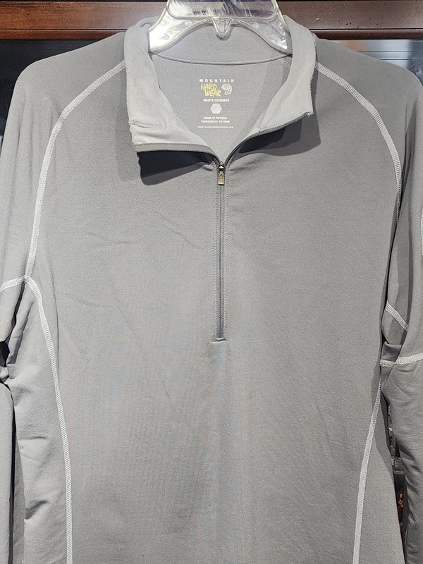 Mountain Hardwear Gray 1/2 Zip Long Sleeve Shirt Large Pre Owned gallery
