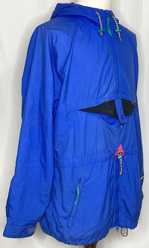Helly Hansen Windbreaker Jacket Mens Large Hooded Anorak Pullover Blue Hiking gallery
