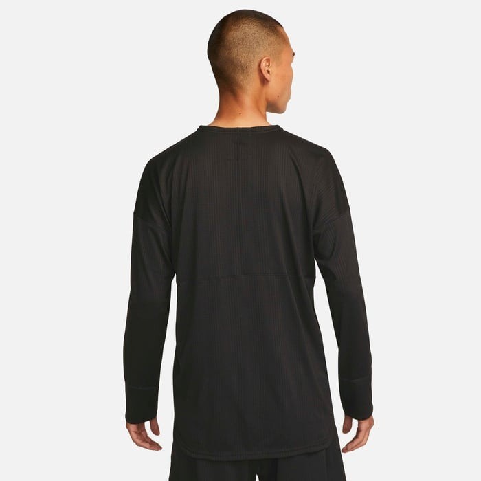 MEN'S Nike Yoga Dri-FIT Long Sleeve Crew Top Shirt Athletic Black FB7775-010 gallery