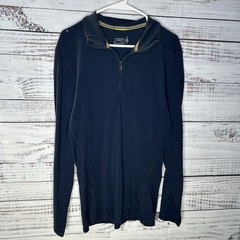 Smartwool Navy Blue Merino 250 Wool Base Layer Pullover 1/4 Zip Top Men’s Medium