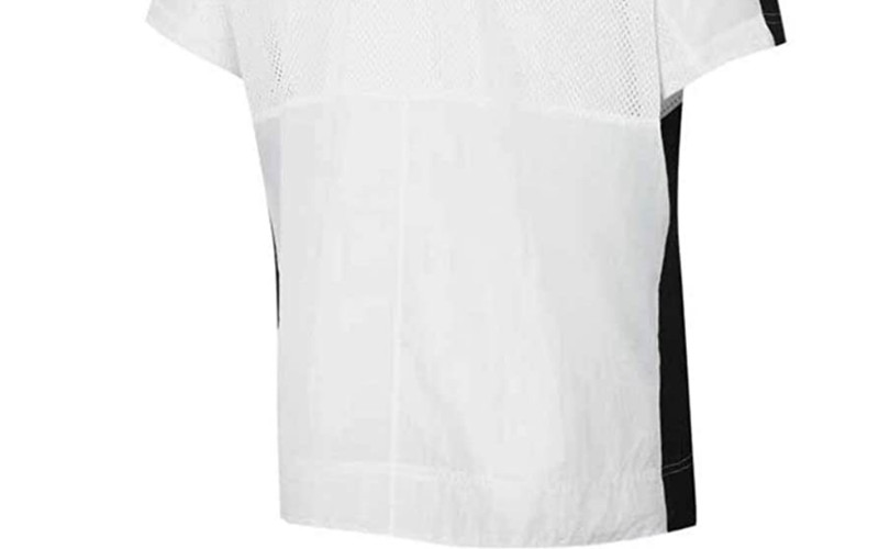 Nike Light Weight 1/2 Zip Short Sleeve Training Hoodie Size L CJ4627-100 Wht/Blk gallery