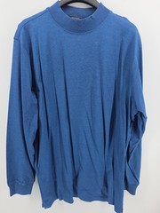 Carnoustie Men’s Mock Neck Long Sleeves Pullover Shirt – Blue – XL Golf Casual