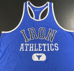 Under Armour Project Rock Iron Athletics Tank Top Blue Racerback XXL