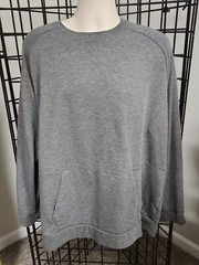 Athletic Works Unisex Gray T-Shirt Long Sleeve Crew Neck Size 2XL/2XG (50/52)