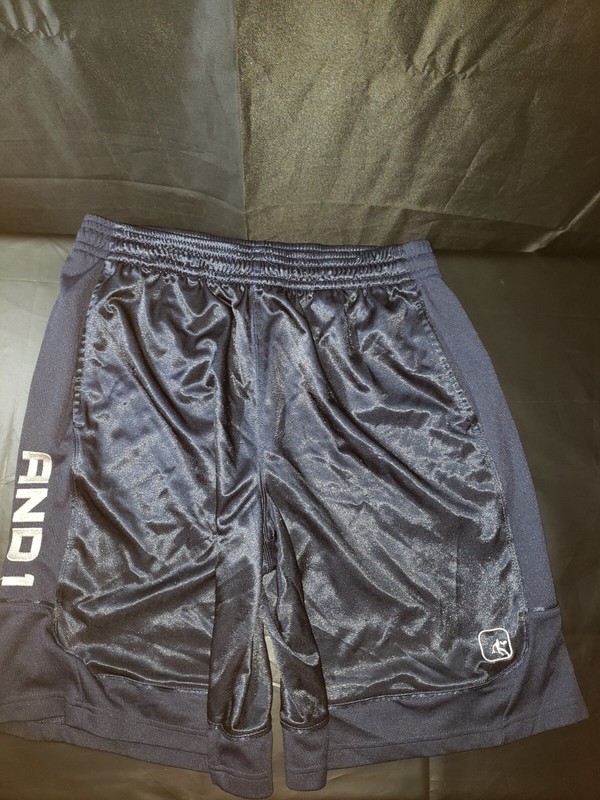 VINTAGE Y2K AND 1 BLUE BASKETBALL ELASTIC WAIST PAIR OF 2 SHORTS MEN'S XL gallery