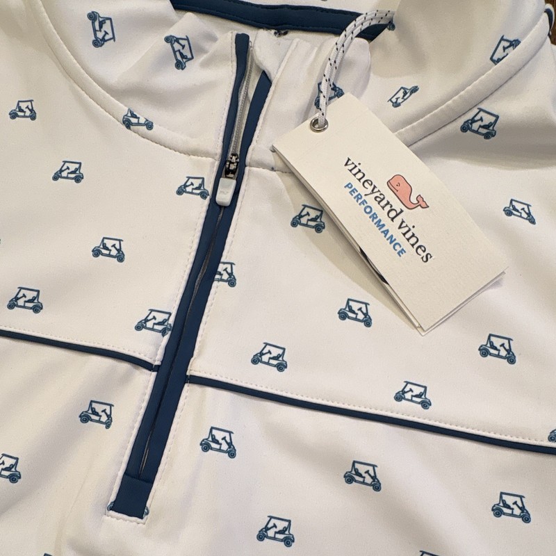NWT Vineyard Vines Performance Men’s 1/4 Zip Mock Neck Stretch Golf Cart Size L gallery