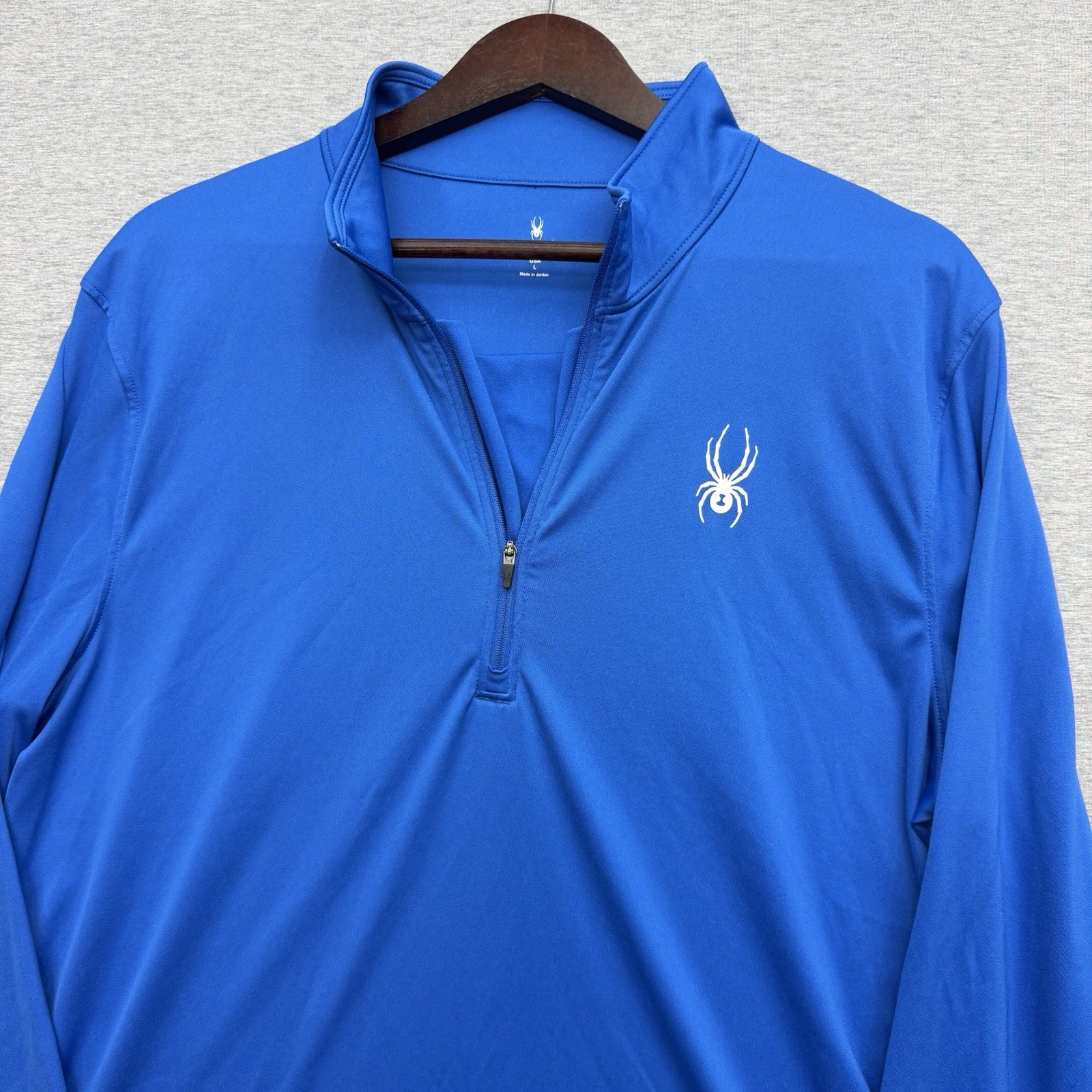 Spyder 1/2 Zip Pullover Mens Royal Blue Size Large Tech Ski Composition Sport gallery