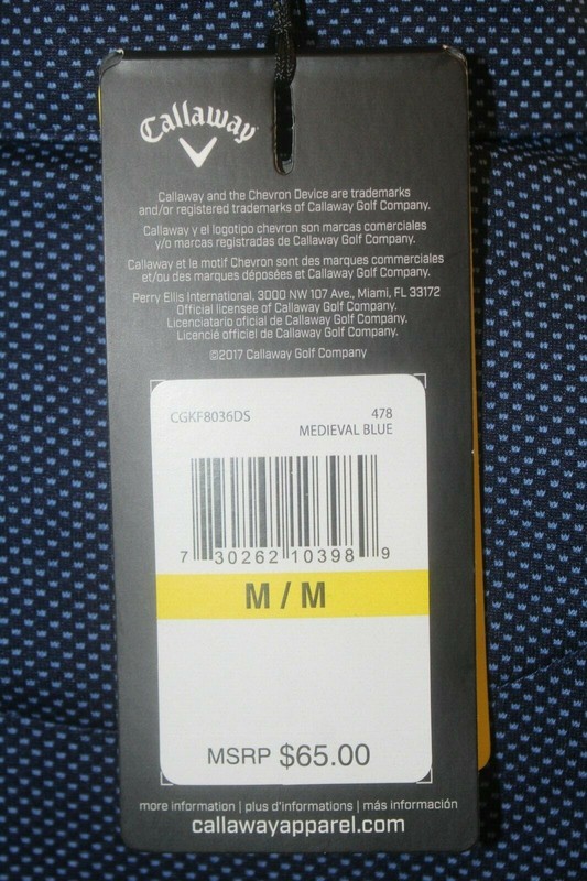 *NWT* $65. Callaway Opti-Dri Swing Tech Short Sleeve Golf Polo Shirt Men's Med gallery