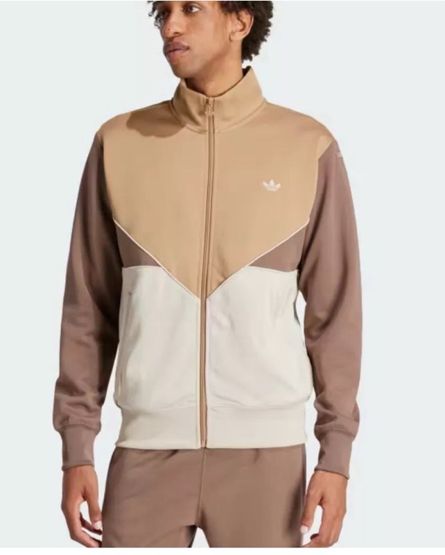 Adidas Originals Men’s ADICOLOR CUTLINE TRACK TOP IU2365 Beige Size LARGE gallery