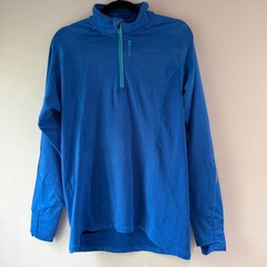 Sugoi Quarter Zip Pullover Mens Large Blue Excellent Fleece Lined Active Top