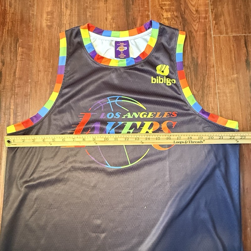 LA Lakers Jersey Men's Sz XL LGBTQ PRIDE Night 2023 Rare Preowned Read Info Blw! gallery