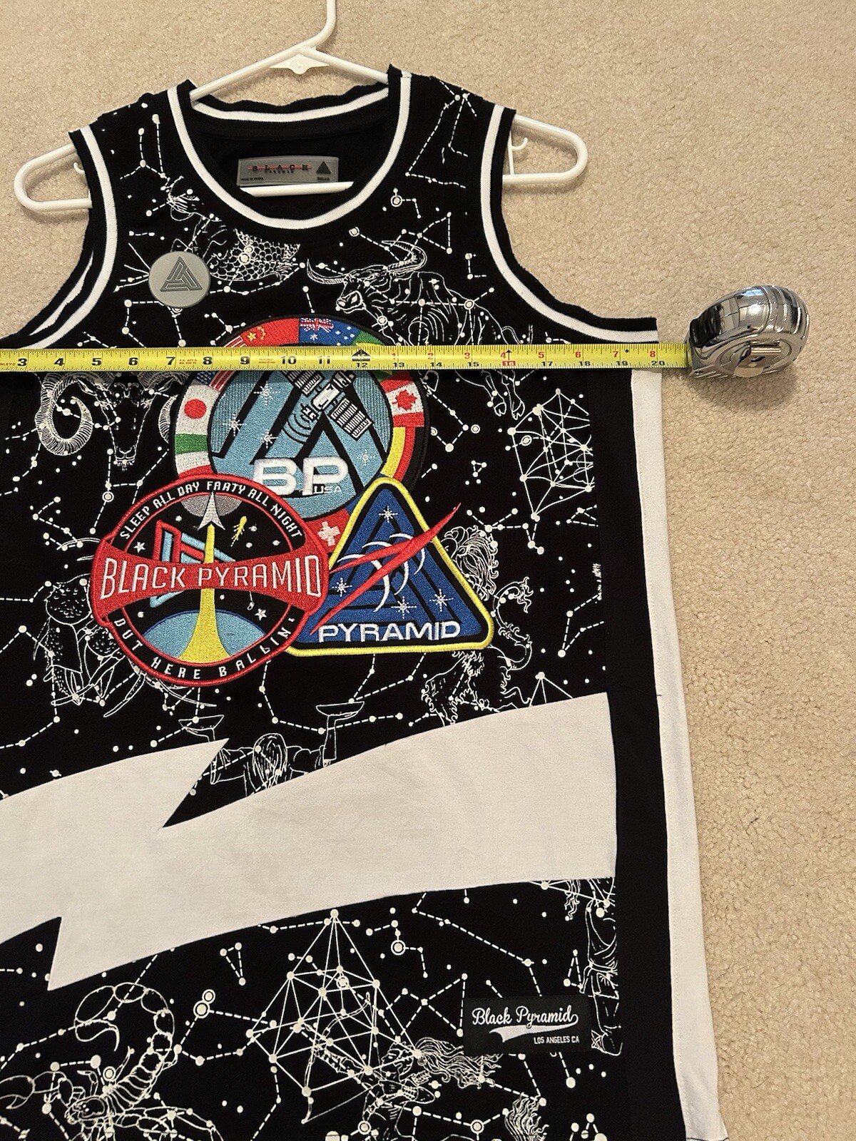 Men’s Black Pyramid Basketball Jersey Size Small gallery