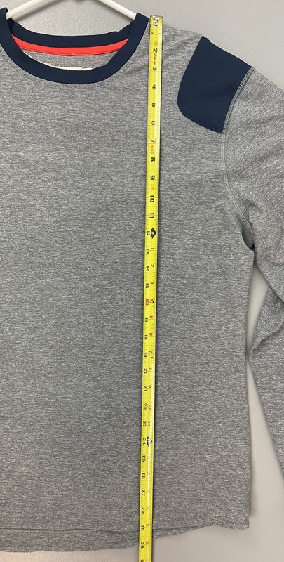 Lululemon Sprint Sweatshirt Men XL Gray Blue Elbow Shoulder Patches Soft gallery