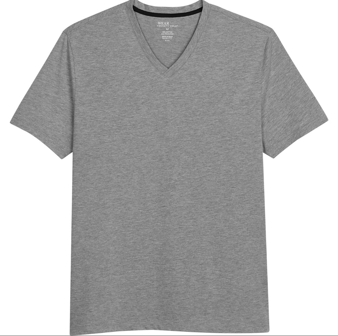 NWT Awareness Kenneth Cole Men’s Tee Shirt Size L Slim Fit Gray Short Sleeve gallery