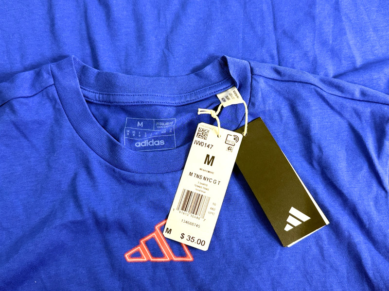 Adidas Tennis NYC Graphic T-Shirt Lucid Blue Men's Size Medium IW0147 gallery