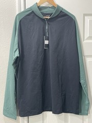 Maelreg Performance Pullover Mens Large Long Sleeve 1/4 Zip Green Black NWT!