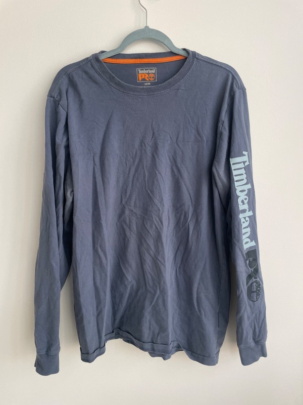 Timberland PRO Men’s Long Sleeve T-Shirt Blue Sleeve Logo Workwear Size M gallery