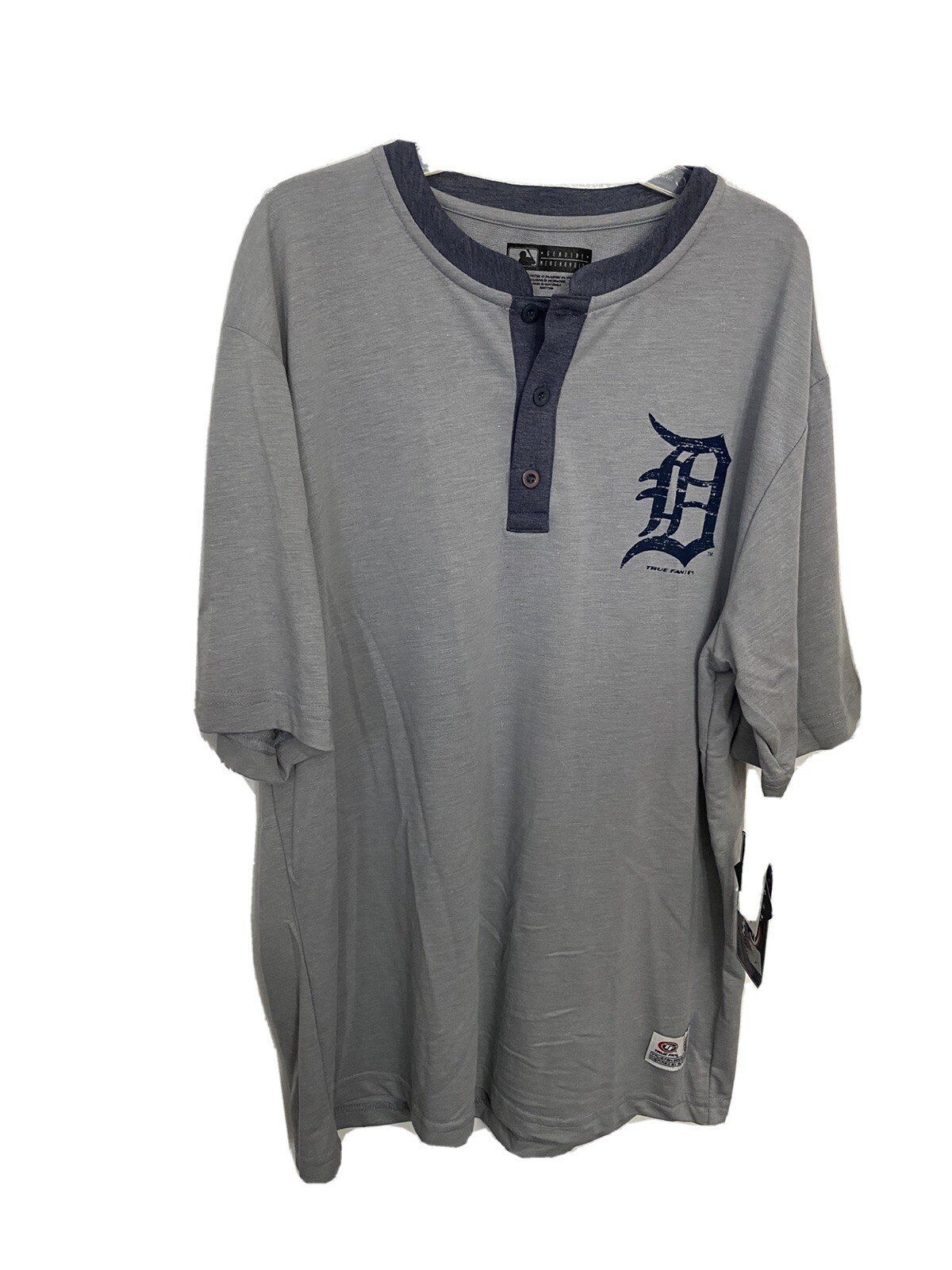 Detroit Tigers M Gray Polo Stretchy Shirt Genuine Merchandise NWT True Fan gallery