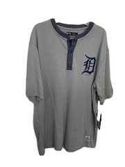 Detroit Tigers M Gray Polo Stretchy Shirt Genuine Merchandise NWT True Fan