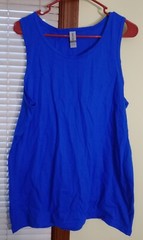 Gildan Heavy Cotton Adult Tank Top, Blue Unisex Shirt, NEW w/o Tag…LG or MED.
