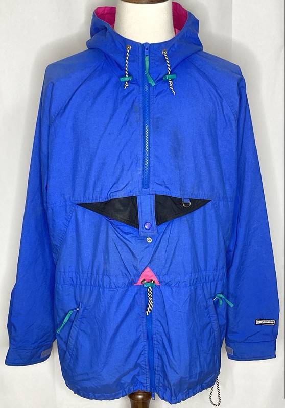 Helly Hansen Windbreaker Jacket Mens Large Hooded Anorak Pullover Blue Hiking gallery