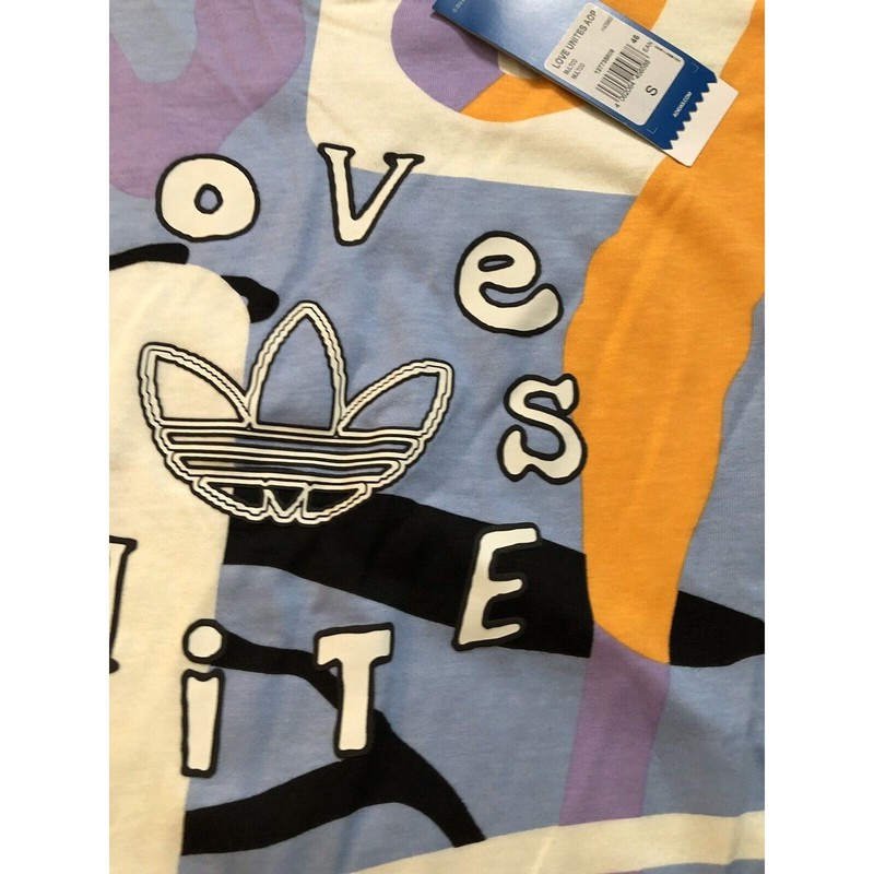 NWT Adidas Love Unites AOP Multicolor Camo T Shirt Size SMALL H43968 gallery