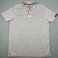 Oakley Golf Polo Shirt Men’s 2XL Gray Marled Red Short Sleeve Performance