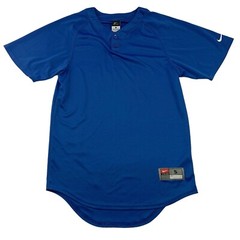 Nike Dri Fit Performance Blue Henley Short Sleeve Shirt Men’s S Jersey