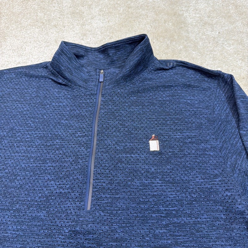 Lululemon Quarter Zip Mens Medium Blue McAurthor Golf Club Perfomance Pullover gallery