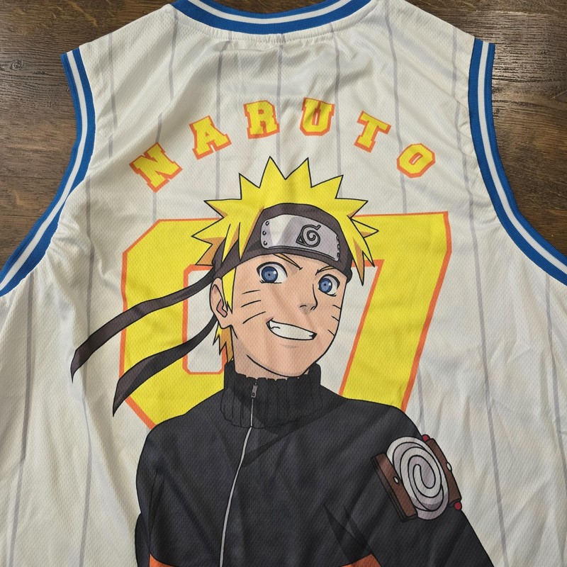 Naruto Shippuden Jersey Tank Mens Medium White 07 Naruto Anime Mesh Basketball gallery