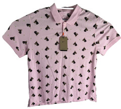 Nike Doberman Printed Slim-Fit Tennis Polo Pink Foam Men`s Size 2XL DQ4577-663