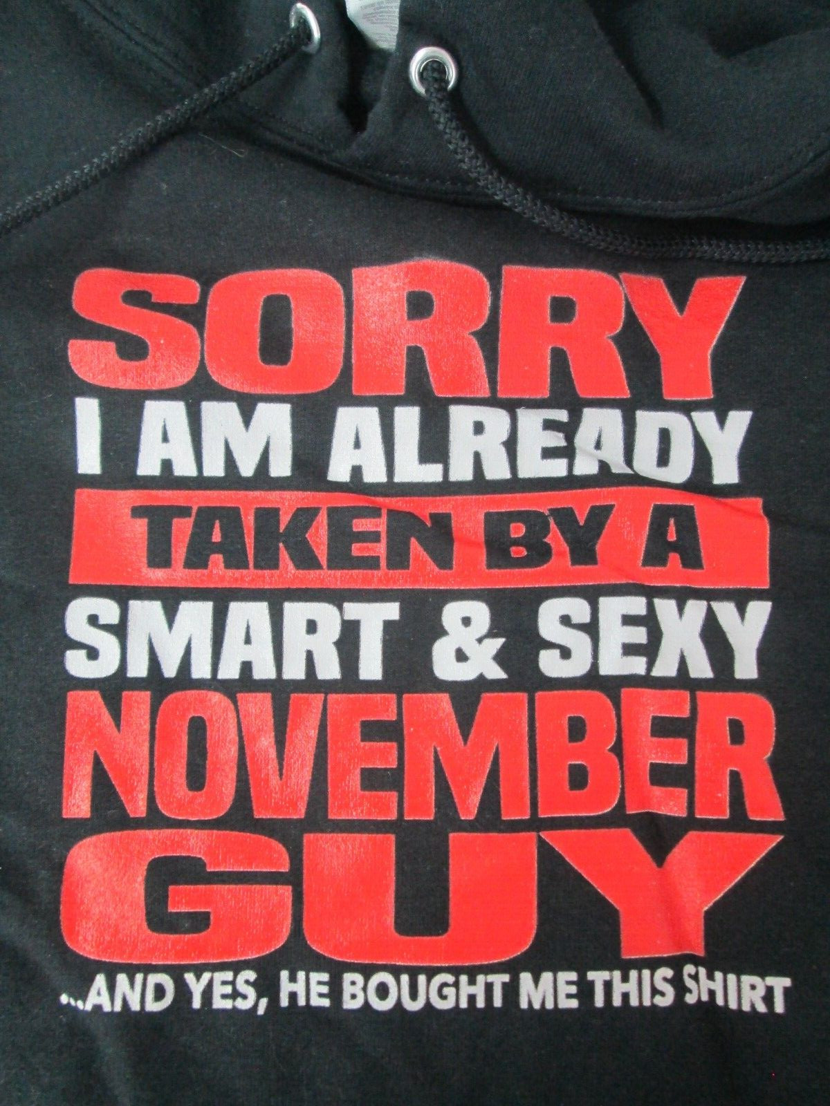Sweatshirt Hooded small Black birthday November Guy Smart & sexy JERZEES NEW 4 gallery