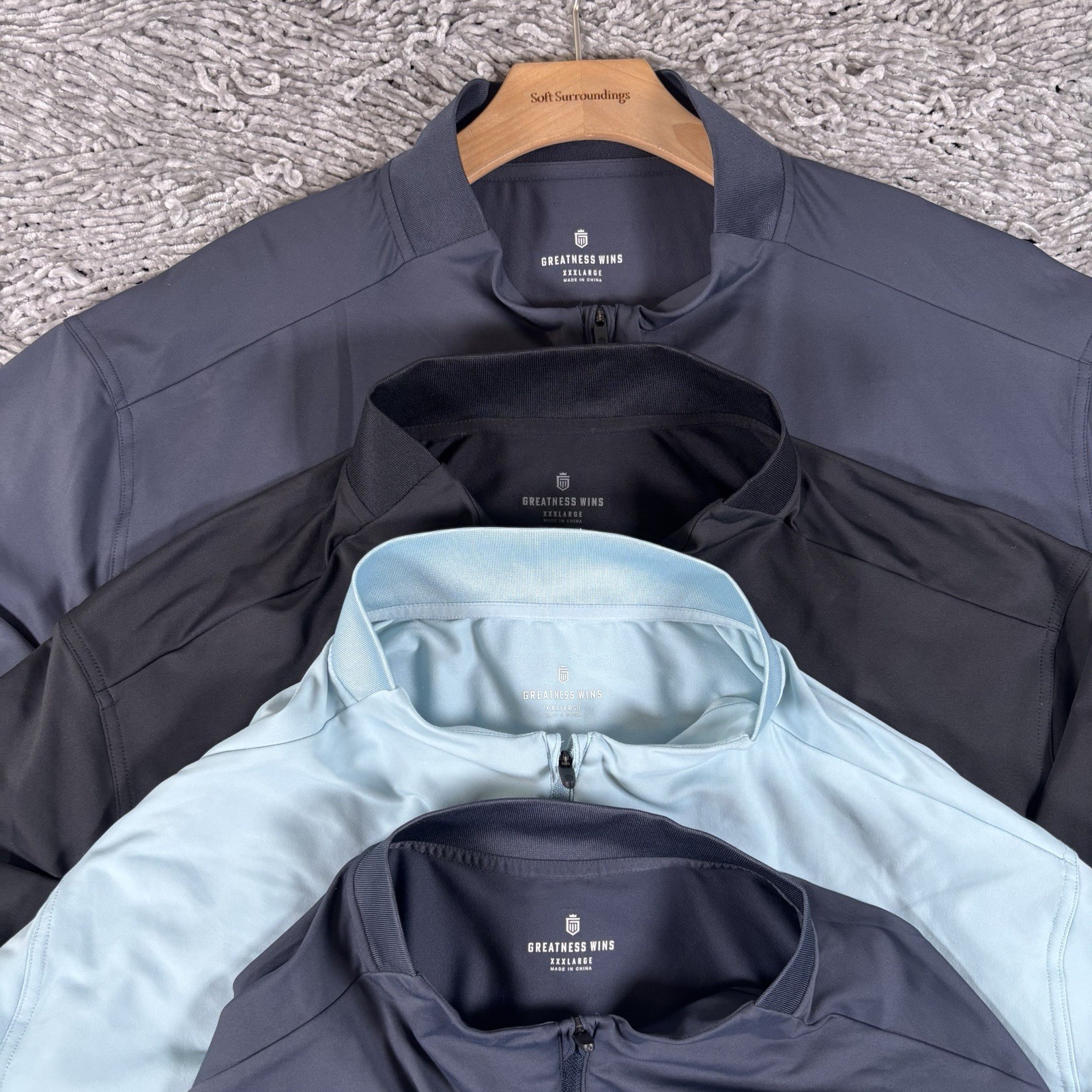 Greatness Wins Core Tech 1/4 Zip Activewear Top Lot of 4 Mens 3XL Stretch Golf gallery