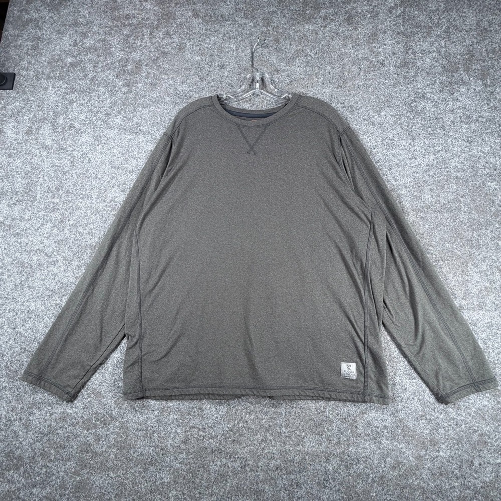 Rugged Elements Durable Utility Shirt Mens XL Green Marled Pullover Crew Neck