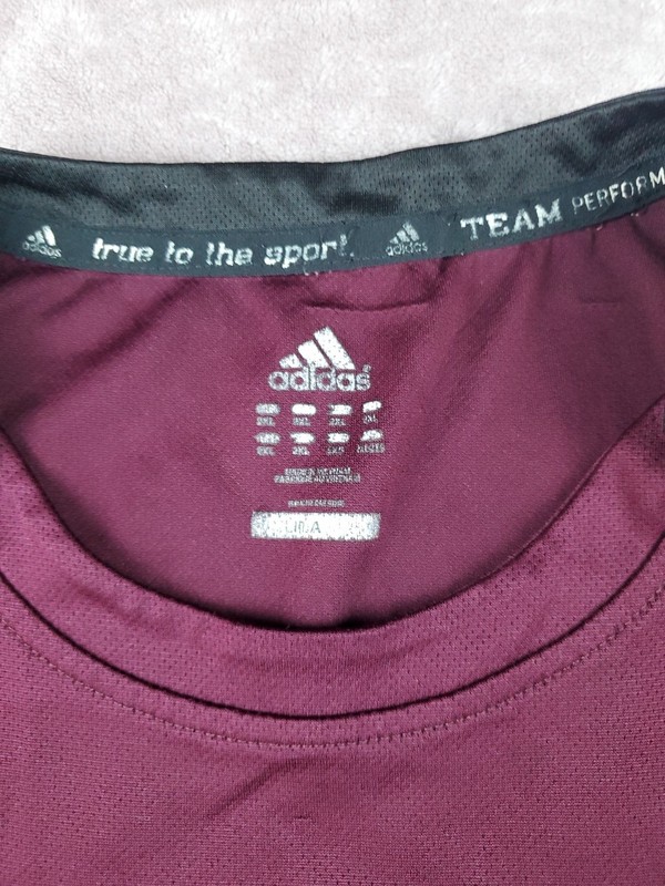 Adidas Climalite Team Performance Jersey T-Shirt Men's Purple Size 2XL gallery