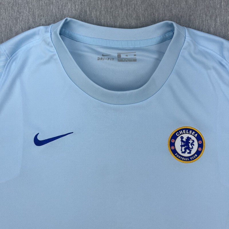 Nike Chelsea FC Training Shirt Mens XL Blue Logo Stripe 2020/2021 Short Sleeve gallery