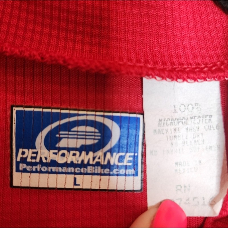 Performance Bike Size Large 1/2 Zip Red Cycling Jersey gallery