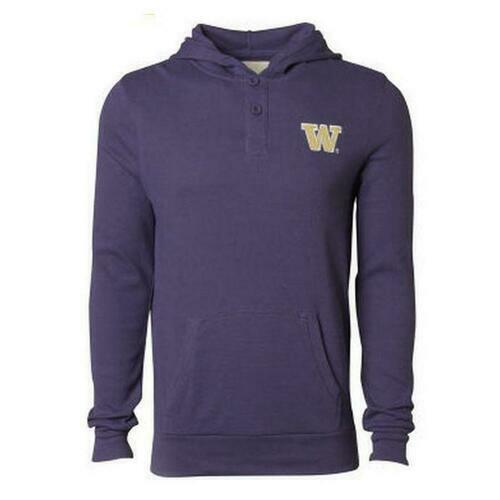 Colony Men's Washington Huskies Hooded Waffle Shirt Purple Large $52 Value gallery