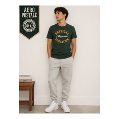 NWT Aeropostale Physical Education Graphic Tee XS Green Short Sleeve Shirt