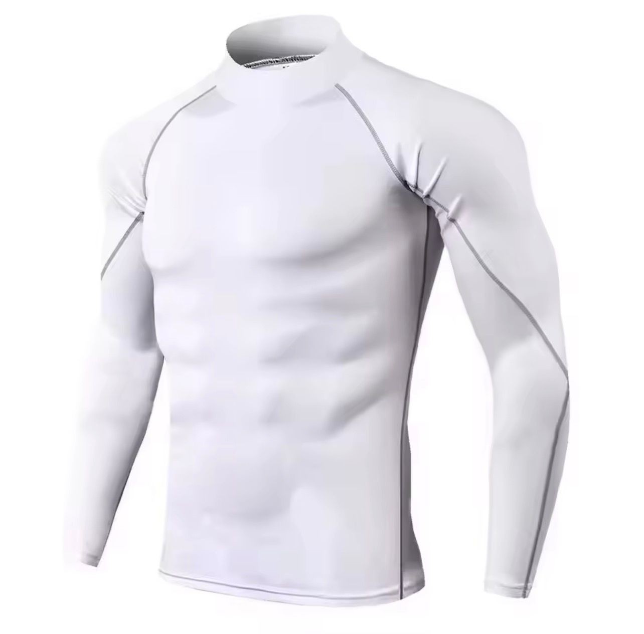 Men Long Sleeve Compression Shirt Pro Premium Gym Fitness Running Athletic Top gallery
