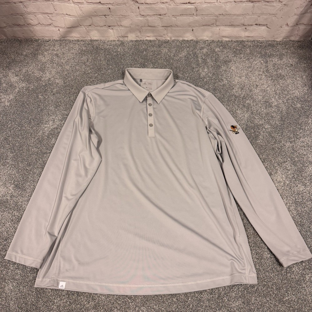 Adidas Philadelphia Cricket Club Polo Mens XL Gray Blue Golf Shirt Climacool