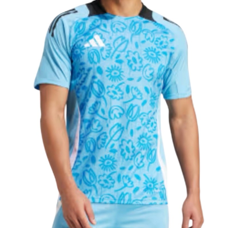 Adidas Tiro 24 Soccer Jersey Mens Sz-M Floral Blue IS2772 PB JSY NEW BLUE BLACK gallery
