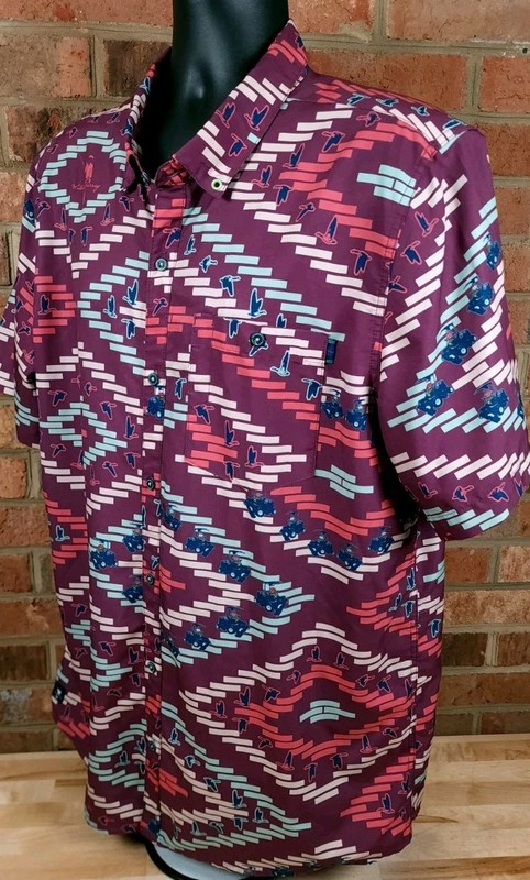 William Murray XL Fall Into Formation Golf Button Up Short Sleeve Shirt gallery